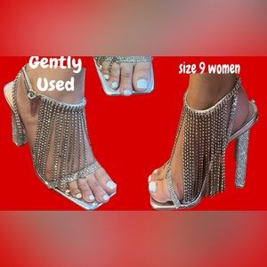 Bling Silver Wedding or Prom Shoe absolutely stunning!!